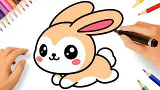 HOW TO DRAW A CUTE KAWAII BUNNY EASY🐇
