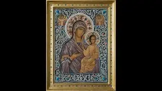 Жемчужный оклад для иконы. Видеообзор.
