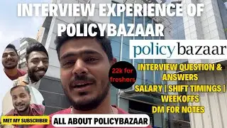 Policybazaar Hiring Process | Interview Question & Answers of Policy Bazaar | PolicyBazaar Jobs 2024