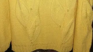 Джемпер крупные листья