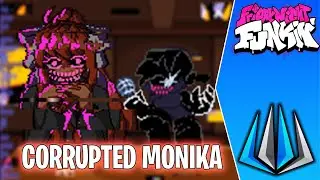 CORRUPTED BF MENYERANG MONIKA!- Friday Night Funkin Indonesaia Corrupted Monika Mod