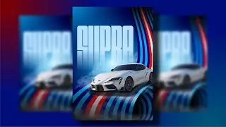 Supra Car Poster Design #supra #racing #car #sportcar #posterdesign #illustratortutorial