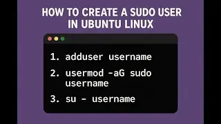 How to create a sudo user in Ubuntu Linux