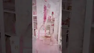 Transforming my beauty room into a walk-in closet 💕✨ #christmas #pinkmas #pinkcloset #pinkchristmas