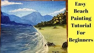 How To Paint An Acrylic Beach Easy Steps (Beginners)