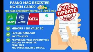 PAANO MAG REGISTER NG SIM CARD 2023 | SIM CARD REGISTRATION PROCEDURES FOR  ALL MOBILE NETWORK USERS