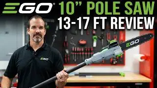 EGO 56V  Carbon Adjustable Pole Saw 10 inch Review 13-17 ft. Reach Best Pole Saw PS1000