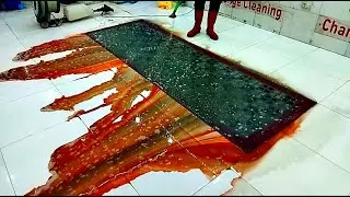 While washing a heavily dirty carpet, its color faded!(Fabric dye)