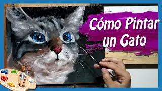 🐱Cómo Pintar un Gato 🐱/ Pintura para Principiantes