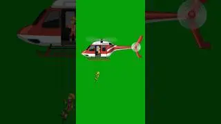 Emergency Helicopter #helicopter #help #greensreen #edit #chromakey #animation #viralshorts