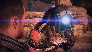 Shepard reconciles the quarians and geth in Mass Effect 3