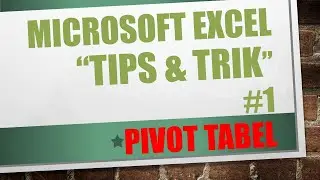 Microsoft Excel Tips & Trik #1 - Pivot Table
