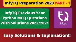 InfyTQ Previous Year Python MCQ Questions | InfyTQ Preparation 🔥🔥