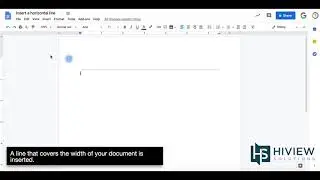 How to insert a horizontal line in Docs