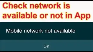 how to check network is available or not in android app using android Studio