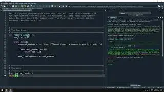 Python Programming – Function that Reads a List of Integer Numbers from the User