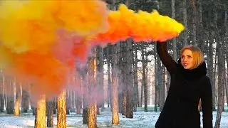 ЦВЕТНОЙ ДЫМ Slow-Mo. С РОЖДЕСТВОМ! [EnotShow]