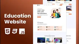 Responsive education website using HTML,CSS and Javascript