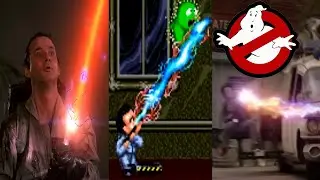 Ghostbusters proton gun laser bean complation from 1984 to Afterlife games and movies