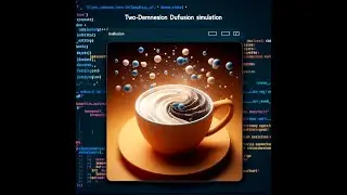 Two dimensional diffusion Process | Simulation of Mixing of Cream Particles in a cup of coffee Part3
