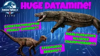 HUGE DATAMINE!  Constrictoraptor Finally Coming?? Jurassic World Alive 3.0.30