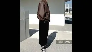 오버핏 레더 블루종 투웨이 집업 자켓 (4 color)