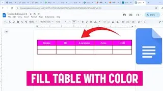 How to Fill a Table with Color in Google Docs