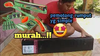 UNBOXING》Review singkat alat pemotong rumput baterai dan cara merakit dan cara penggunaan