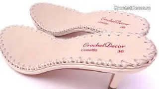 Sandale Crosetate pe Talpa Cosette (cu Toc) de la CrochetDecor