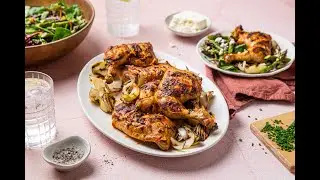 BBQ Chicken Legs with Asparagus