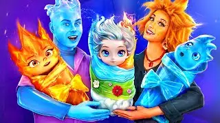 Ember e Wade di Elemental Hanno dei Figli! Trucchi per Genitori Fuoco VS Acqua! Il Bambino