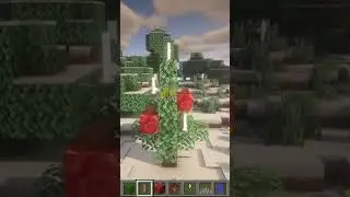 Как сделать новогоднюю ёлку в майнкрафт без модов minecraft shorts новогодние постройки #minecraft