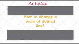 AutoCad How To Change a Scale of a Dashed Line ? ( 1 Minute Tutorial)