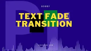Text Fade Transition | Text Fade Effect | Fade Transition Effect Premiere Pro