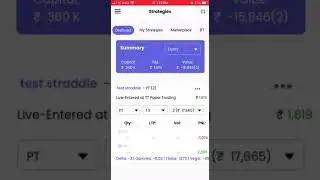 Banknifty short straddle intraday 