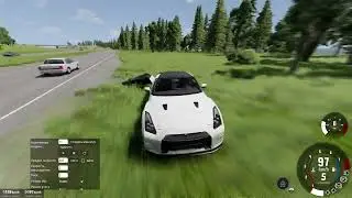 Шашки по хайвэю в beamng drive! 