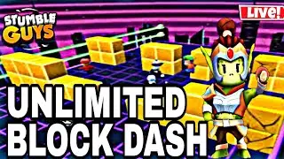 0.76.2 UNLIMITED BLOCK DASH | Stumble Guys Live #Stumbleguyslive#unlimitedblockdash