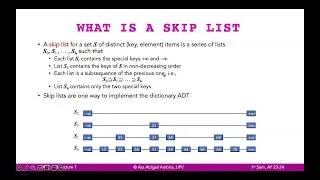 1 - Skip Lists Intro