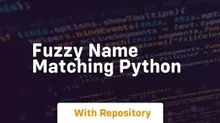 fuzzy name matching python