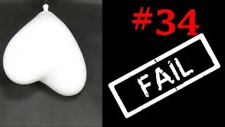 Blow to pop small heart shaped balloon (fail) #34