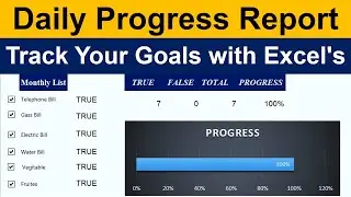 Excel Daily Work Progress Report | Daily Activity Tracker In Excel | Advanced Excel #exceltutoring