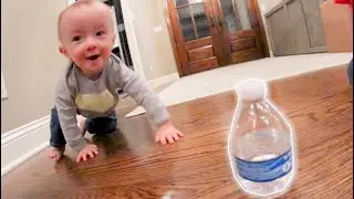 BABY DOES A BOTTLE FLIP!
