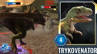 Trykovenator Apex: 1st Battles on the Beach! -Jurassic World Alive PVP