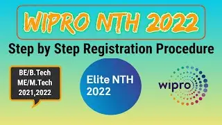 Wipro NTH 2022 || Step by Step Registration Procedure