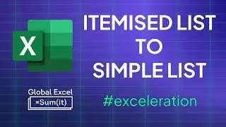 Convert an itemised list to a simple list in Excel
