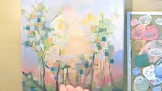 Forest Lanscape - Acrylic Painting - Painting Time Lapse