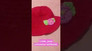 Lindo chapéu em crochê #crochet