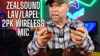 ZealSound Wireless lavalier Microphone | 2 Pack Lapel Clip on Mic
