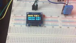 Arduino OLED Temperature And Humidity Sensor using DHT1- sensor