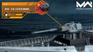 New Cannon (Free) SH-16 (155mm) Full Test & Gameplay | Modern Warships